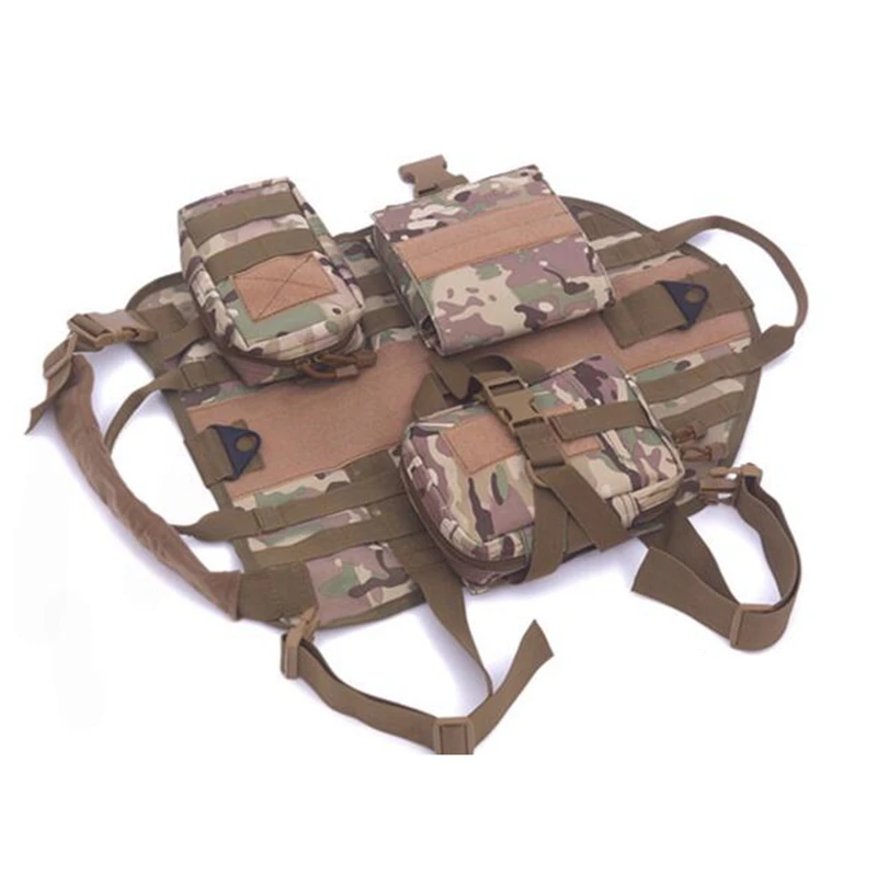 Тактический Жилет для собак Армейский Камуфляж США персонализированный ошейник