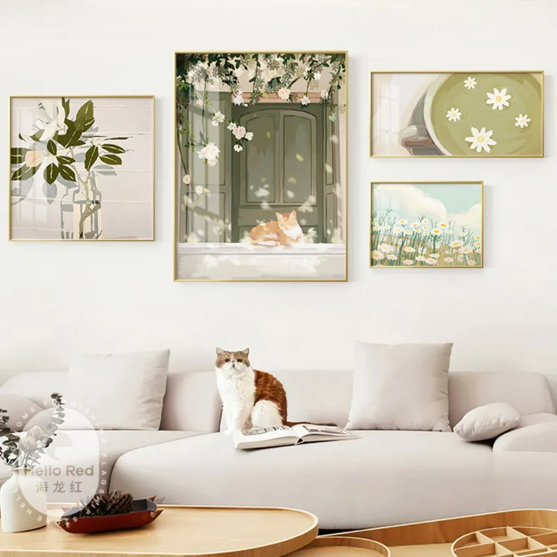 

Nordic creative living room wall mounted painting modern simple home decoration accessories aluminum alloy metal fashion frame