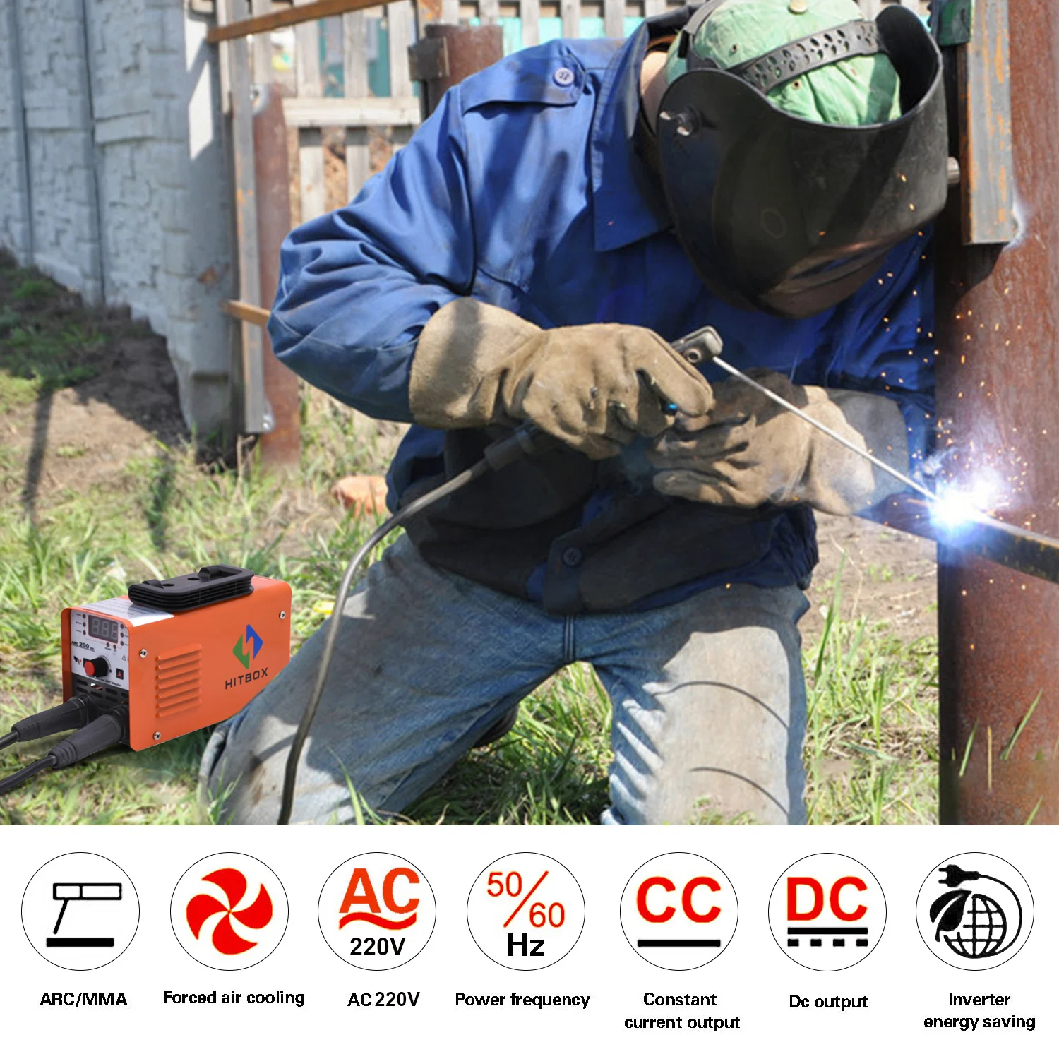 220 В MMA сварочный инвертор точечный компактный твердый Железный анти-пригарный 1