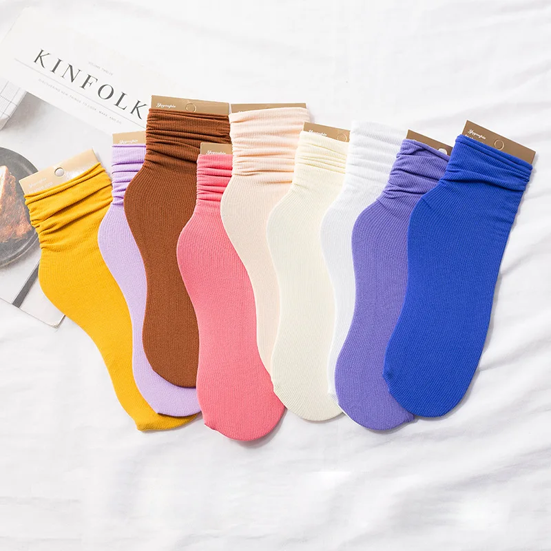 

Весенне-летние однотонные бархатные женские тонкие чулки с ворсом, чулки в тюбике, носки для завивки льда, женские носки