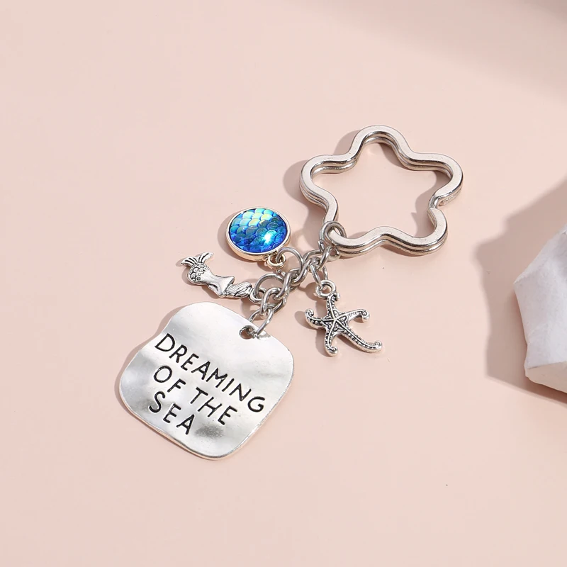 1 шт. романтическая морская Русалочка лошадь брелоки Брелоки для ключей Bule Fish Scale