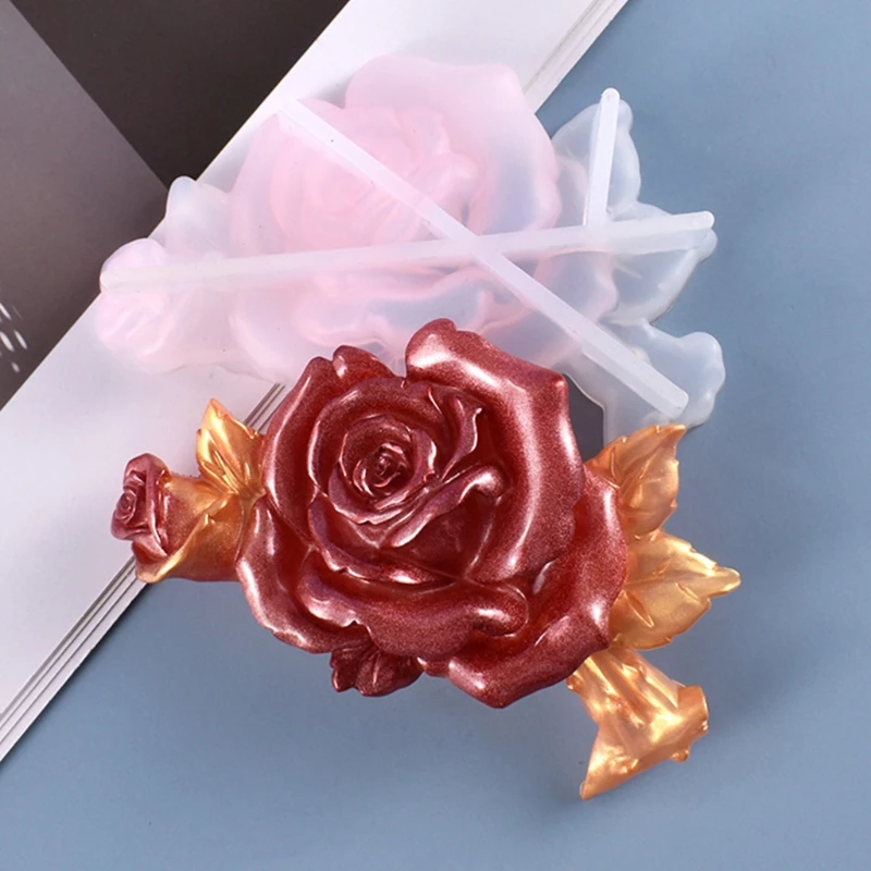 

Crystal Epoxy Resin Mold DIY Crafts Making Tool Rose flower Ornaments Decorations Silicone Mould 97QF