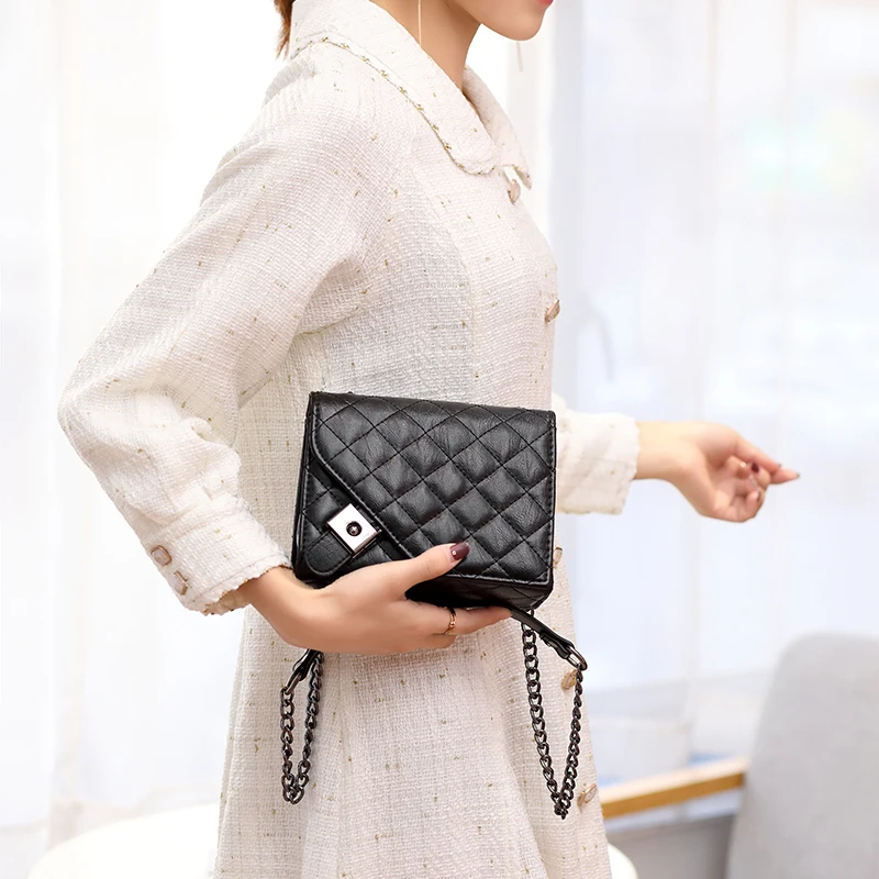 Новинка 2021 популярные кожаные сумки через плечо DAI.MM с алмазной текстурой для