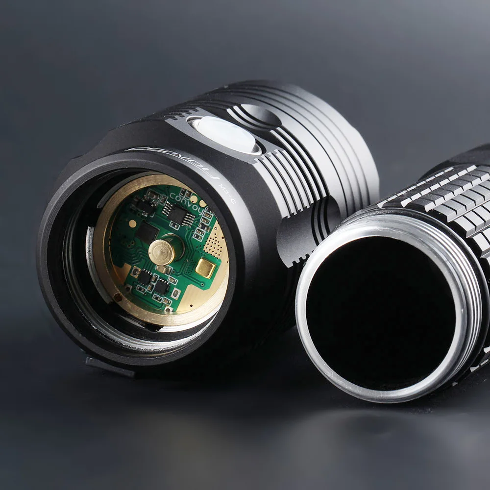 Мощная Вспышка Convoy M3-C светодиодный драйвер Cree XHP70.2 боковой фонарь 26650 люмен лампа