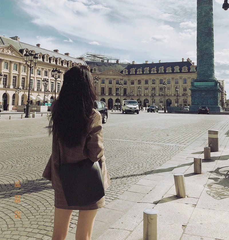 Ретро клетчатый Блейзер наборы однобортный пиджак и винтажная юбка-карандаш 2 юбка из кусочков костюмы женский офисный женский Блейзер костюм