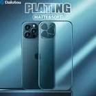 Роскошный Матовый Мягкий чехол с квадратным покрытием для телефона iPhone 12 Pro Max 11 XS XR X 7 8 Plus Mini SE 2 2020, прозрачный силиконовый чехол