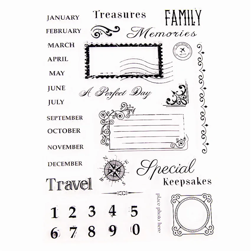 15*21 см горячая распродажа круглая рамка прозрачные штампы/силиконовые