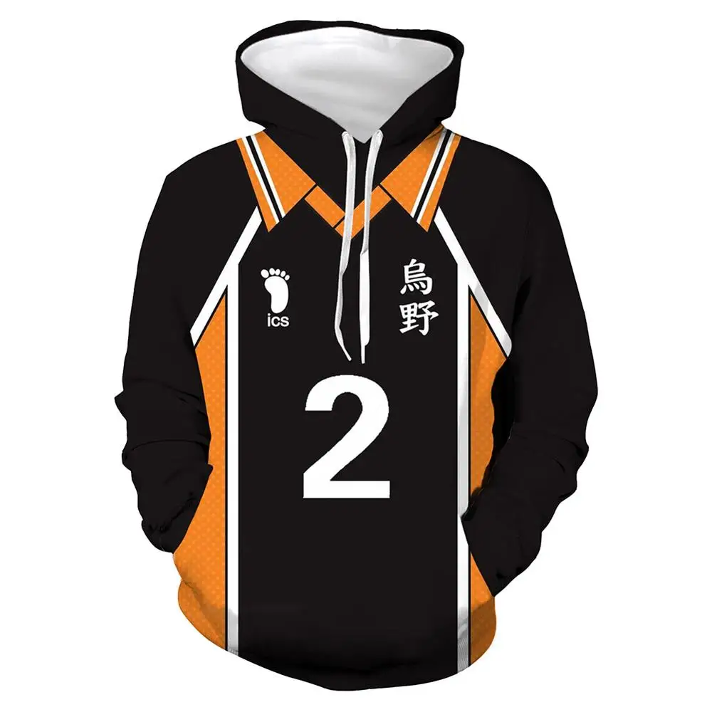 Толстовка с капюшоном в стиле Харадзюку 2020 Haikyuu! Классная Мода 3D Sawamura Daichi взрослые