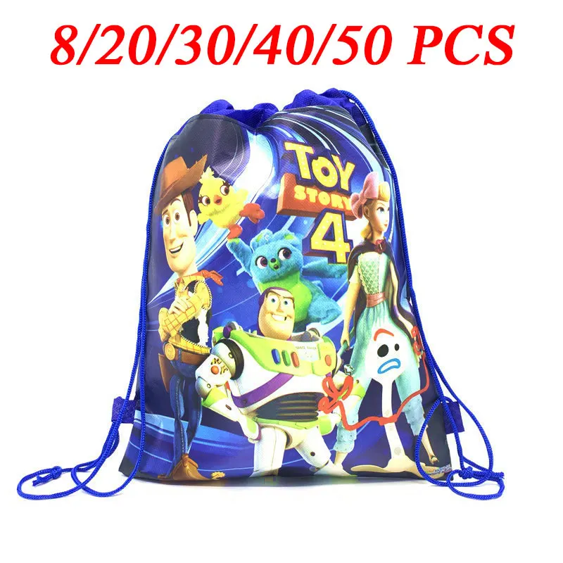Игрушка "Дисней" История 4 Тема Drawstring Сумка детская дорожная сумка для хранения нетканый мультфильм школьные рюкзаки для детского праздника в честь Дня Рождения сумка