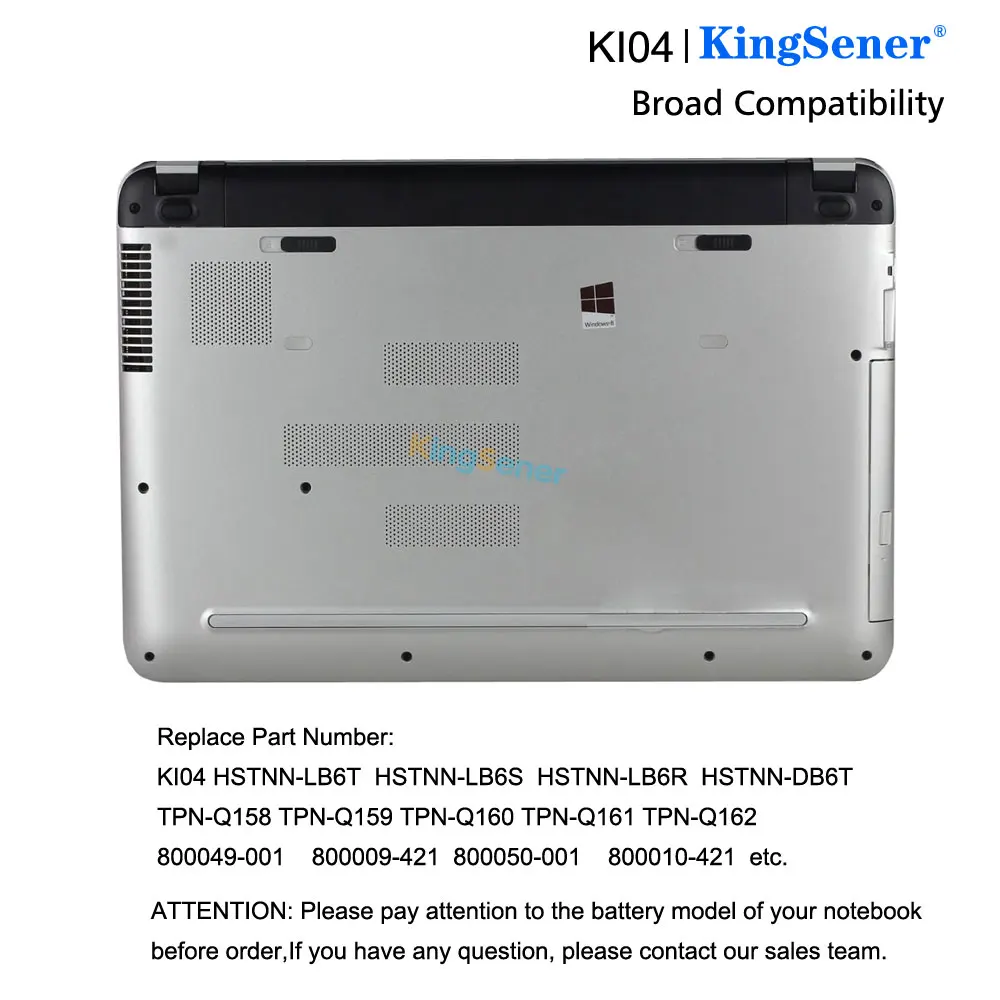 KingSener Korea Cell KI04  HP Pavilion 15-ab292nr 14-ab000 17-g000 ~ 17-g099 HSTNN-DB6T/LB6R HSTNN-LB6S/LB6T 800049-001