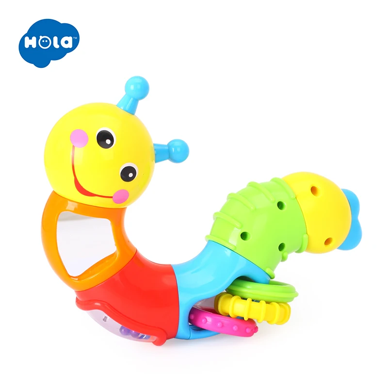 HOLA TOYS 786B детская забавная погремушка игрушечные червяки вставка головоломка токарные игрушки для детей Подарки