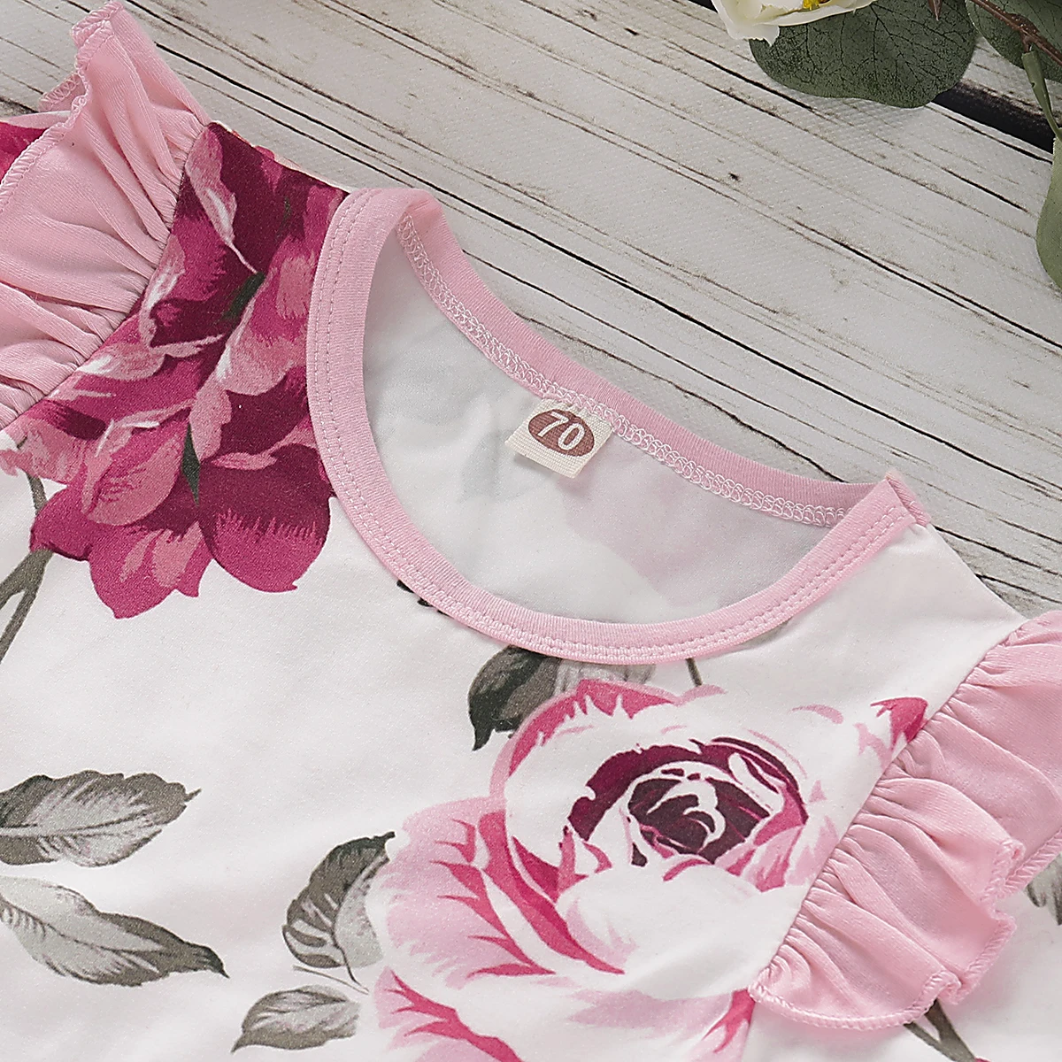 PatPat/весна-осень-лето Повседневные Колготки с короткими рукавами и цветочным