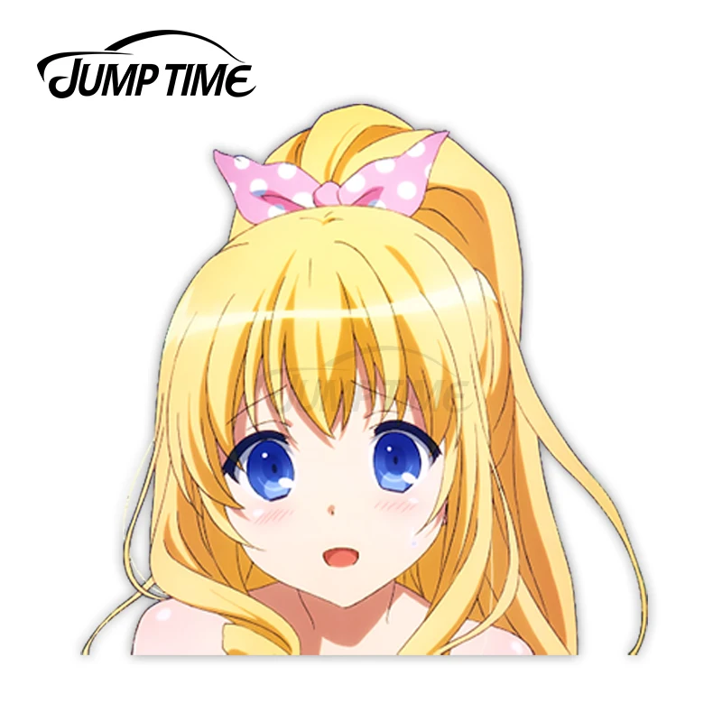 

Jump Time Amagi Brilliant Park Latifa Fleuranza 5 Ecchi 10.4 Cute Anime Girl Peeker Vinyl Decal Window Waifu Car Stickers