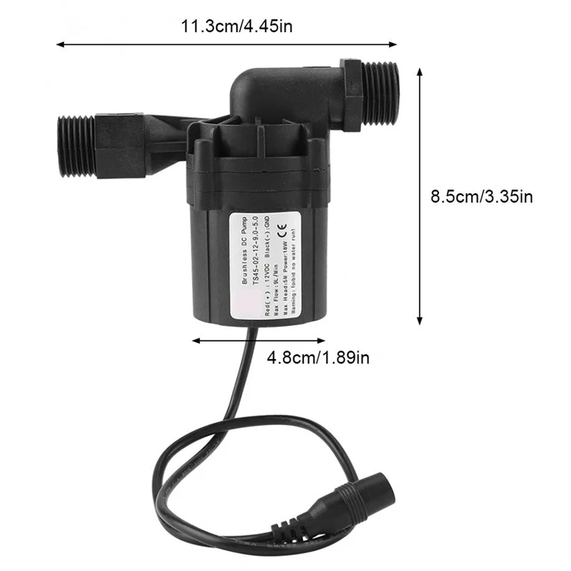 DC 12V 18W для Домашнего производства пива насос циркуляционный бесщеточный пивной -