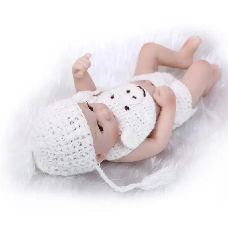 

White Clothing Highly Simulated Reborn Dolls Exquisite Xmas Gift Enlightenment Early Education Children's House Playing Toy