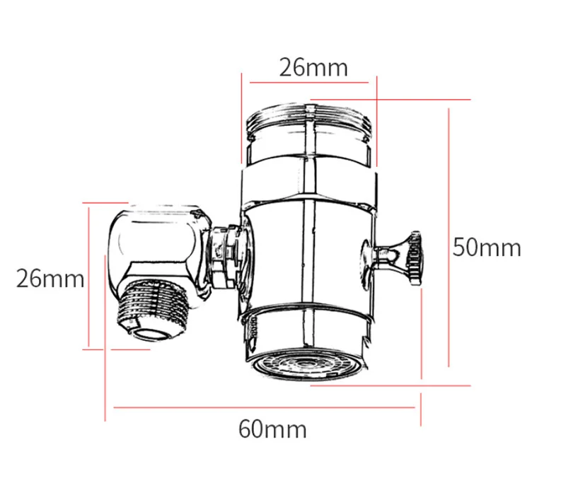 

Kitchen Faucet Splash-proof Head Shower Basin Wash Face Artifact Tap Pressurized Water-saving Universal Rotary Aerator Copper