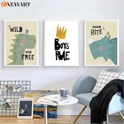 Картина на стену с изображением правила мальчиков, рисунок с животными из мультфильмов, украшение для детской спальни, Картина на холсте для маленького человека