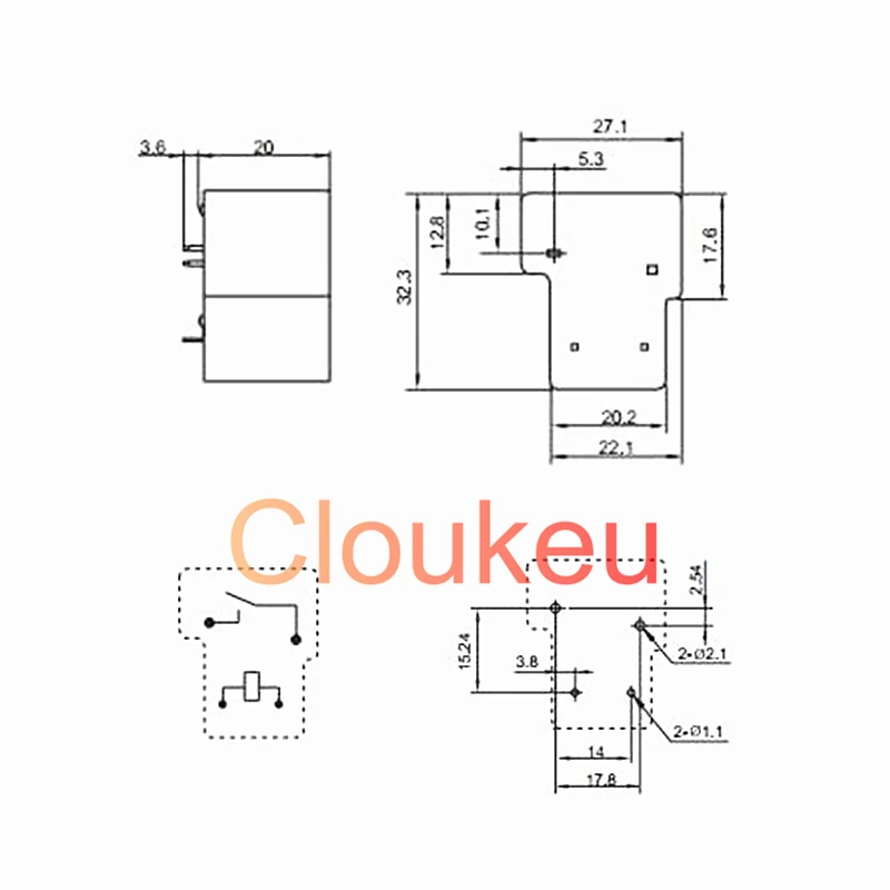 JQX 105F 1 005D 1HS 5 в 30A реле DIP4 HF105F 1HS|Реле| |