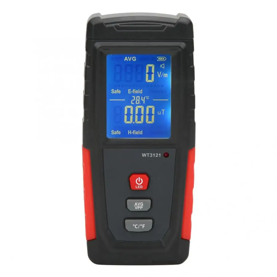 Новый оригинальный детектор электромагнитного поля излучения ЖК мини EMF тестер