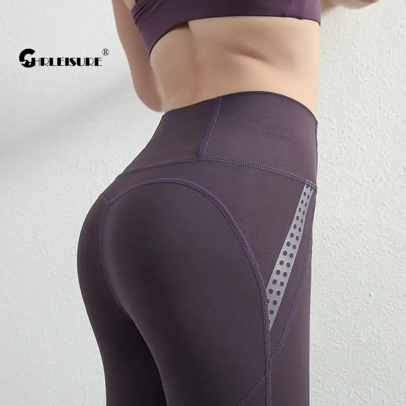 

CHRLEISURE, спортивные Леггинсы для йоги, сексуальные, персиковые, бедра, высокая талия, бедра, подъем, для бега, для йоги, дышащие, быстросохнущие,...