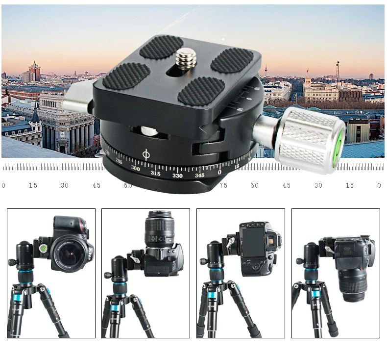 Быстроразъемный зажим для крепления камеры Dslr, Крепление для штатива, адаптер с поворотом на 360 градусов, зажим для панорамной съемки, штатив для камеры arca swiss