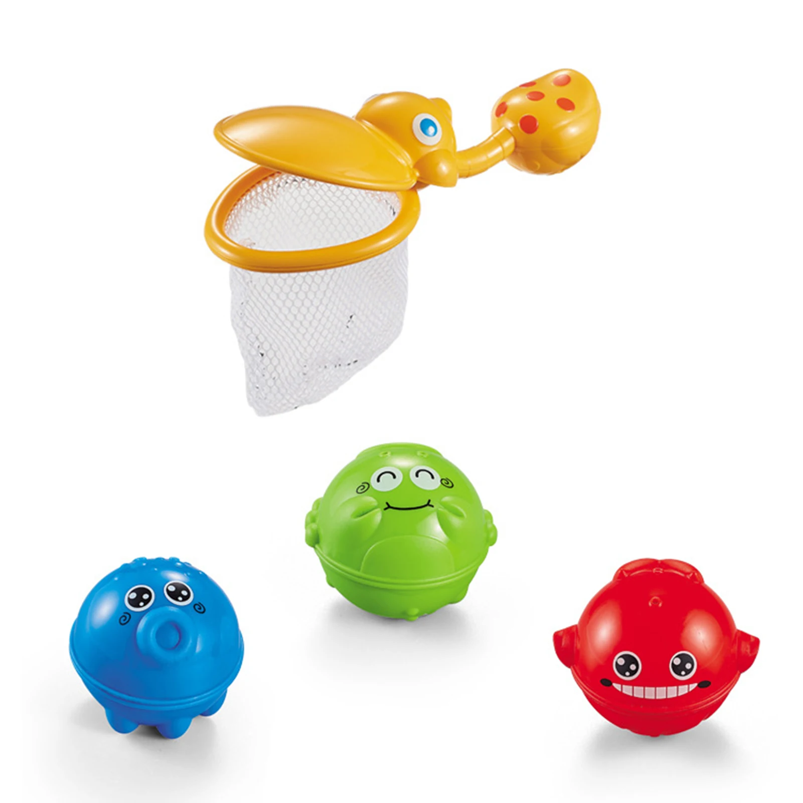 

Baby Bath Toys Plastic Children Safe Playing Cute Cartoon Water Animal Net Fishing Doll Bath Bathtub Water Toy For Infant Gift