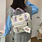 Женская водонепроницаемая школьная сумка с цветами, женская модная школьная сумка Kawai, модная и красивая школьная сумка