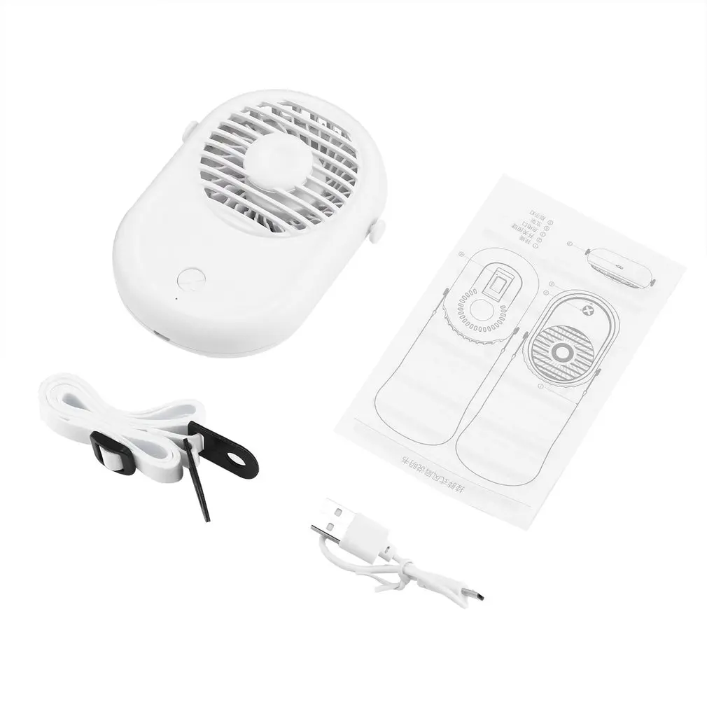 

Three-gear Adjustable Fan Usb Charging Portable Outdoor Hanging Neck Fan Student Desktop Cooling Fan