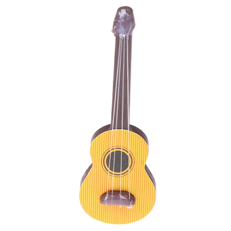 

1PC Guitar Accessories Dollhouse Miniature Instrument Part For Home Decor Kid Wood Furniture Craft Ornament
