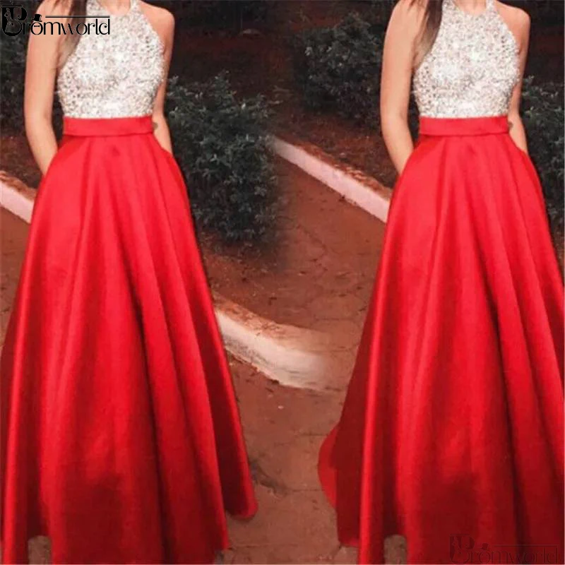 Элегантные красные платья для выпускного вечера 2021 ТРАПЕЦИЕВИДНОЕ ПЛАТЬЕ с