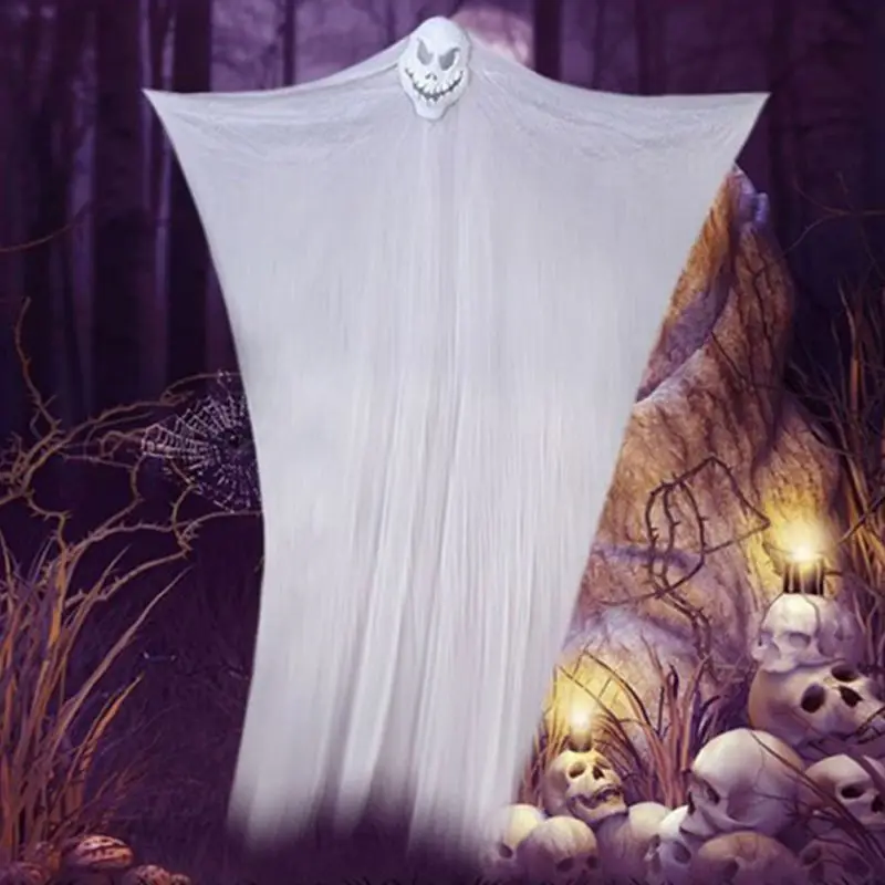 

Halloween Gauze Hanging Ghost Oversized Decoration Black And White Ghost Hanging Ghost Halloween Decoration Props