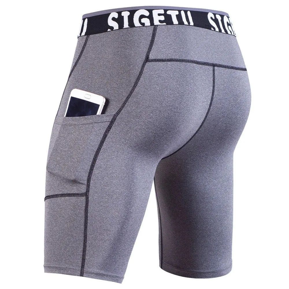 Мужские шорты для бодибилдинга фитнеса тренировок в спортзале эластичные