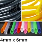 Цветная Гибкая силиконовая труба ID 4 мм х 6 мм OD Еда Класс нетоксичный пить воду резиновый шланг молока пива мягкой трубы разъем