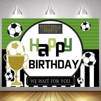 photography backdrop cup soccer football sports grassland boy birthday baby shower party decor background personalized banner