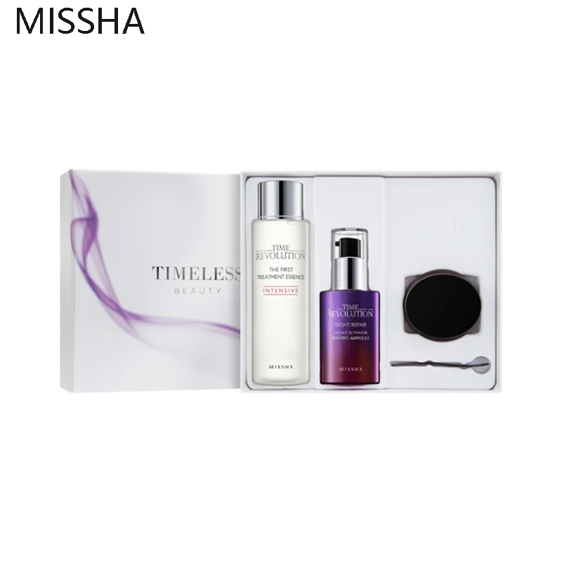 

MISSHA Time Revolution Beauty Set Whitening Essence125ml Night Repair Serum 40ml Anti Wrinkle Face Cream 25ml Nourishing Skin