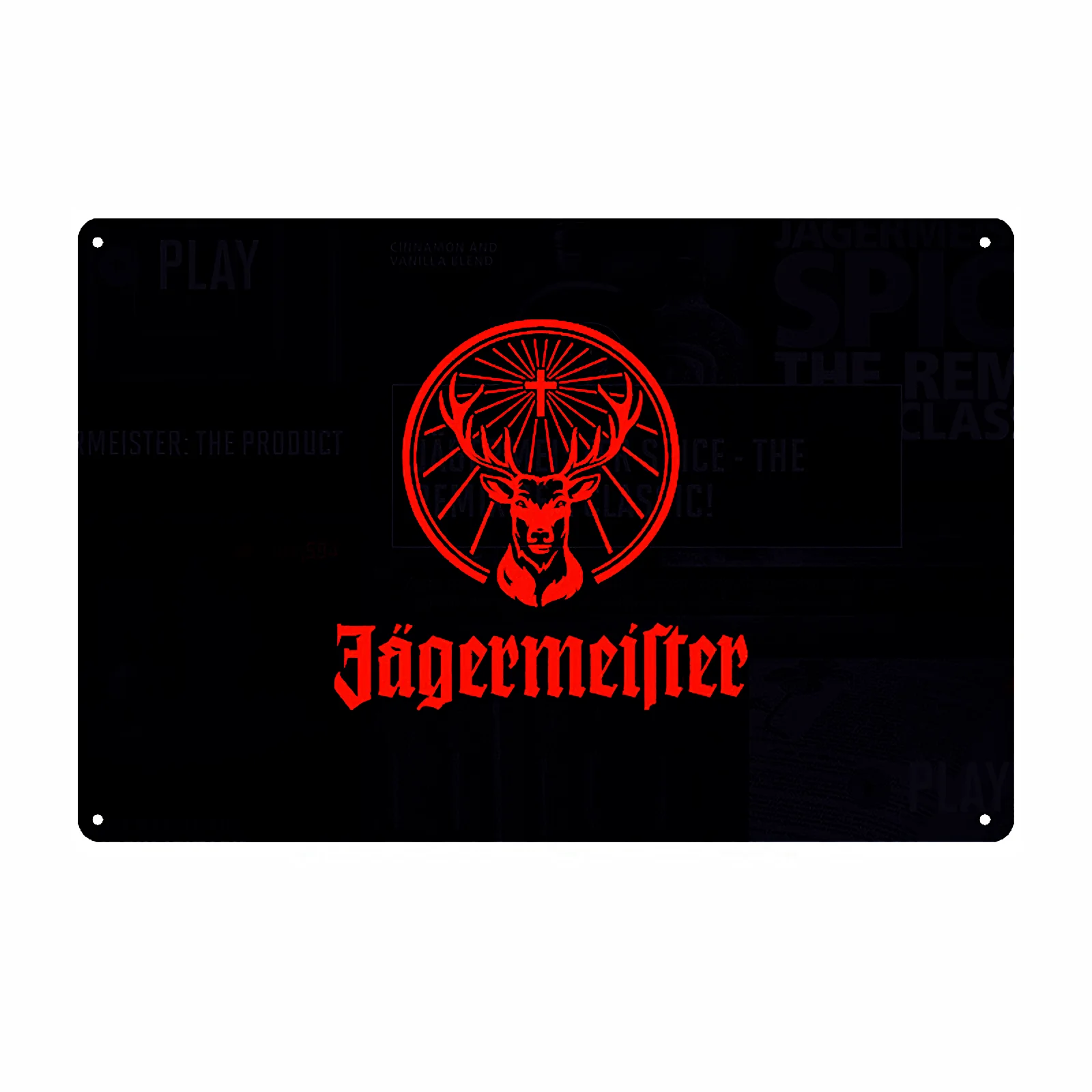 Jagermeister винтажная металлическая жестяная вывеска, украшение для паба, бара, олень, пивная рекламная тарелка, ликер, пивная настенная наклейка, домашний декор, N276 - Цвет: R