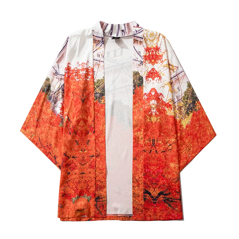 Кардиган для мужчин и женщин юката стиль японское традиционное кимоно Harajuku