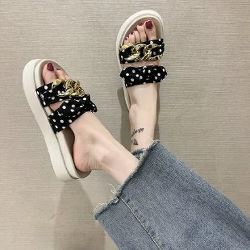 

Шлепанцы женские винтажные, уличные удобные, с пряжкой, летние тапочки, 2021