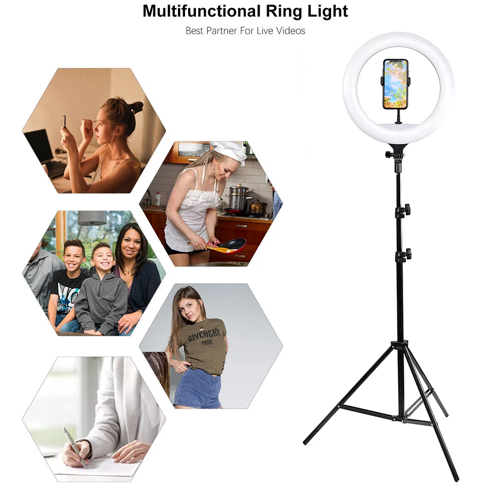 Светодиодный кольцевой светильник 14 дюймов приглушаемый для фотографии со