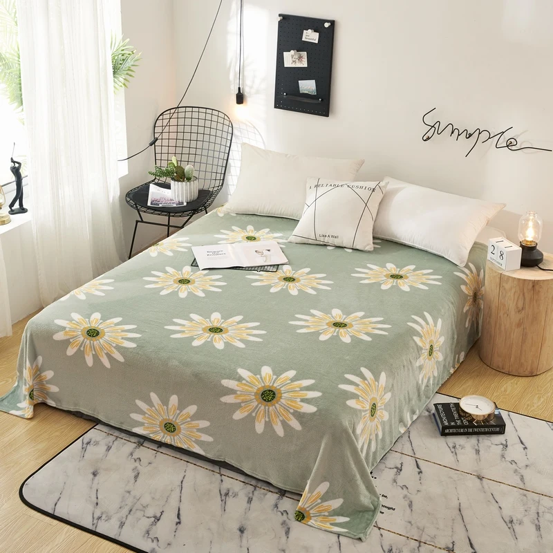 

Ferret cashmere blanket coral fleece fabric warm soft blankets throw Travel 200x230cm circle round design for baby children