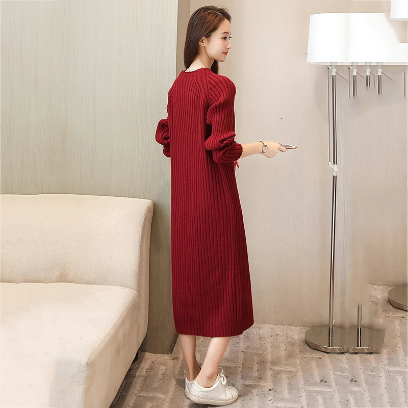 Длинные женские платья Trui зимние дизайнерские размер полувысокий воротник