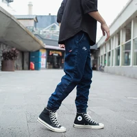 japanese style vintage fashion men jeans spliced designer casual denim cargo pants men overalls streetwear hip hop joggers jeans