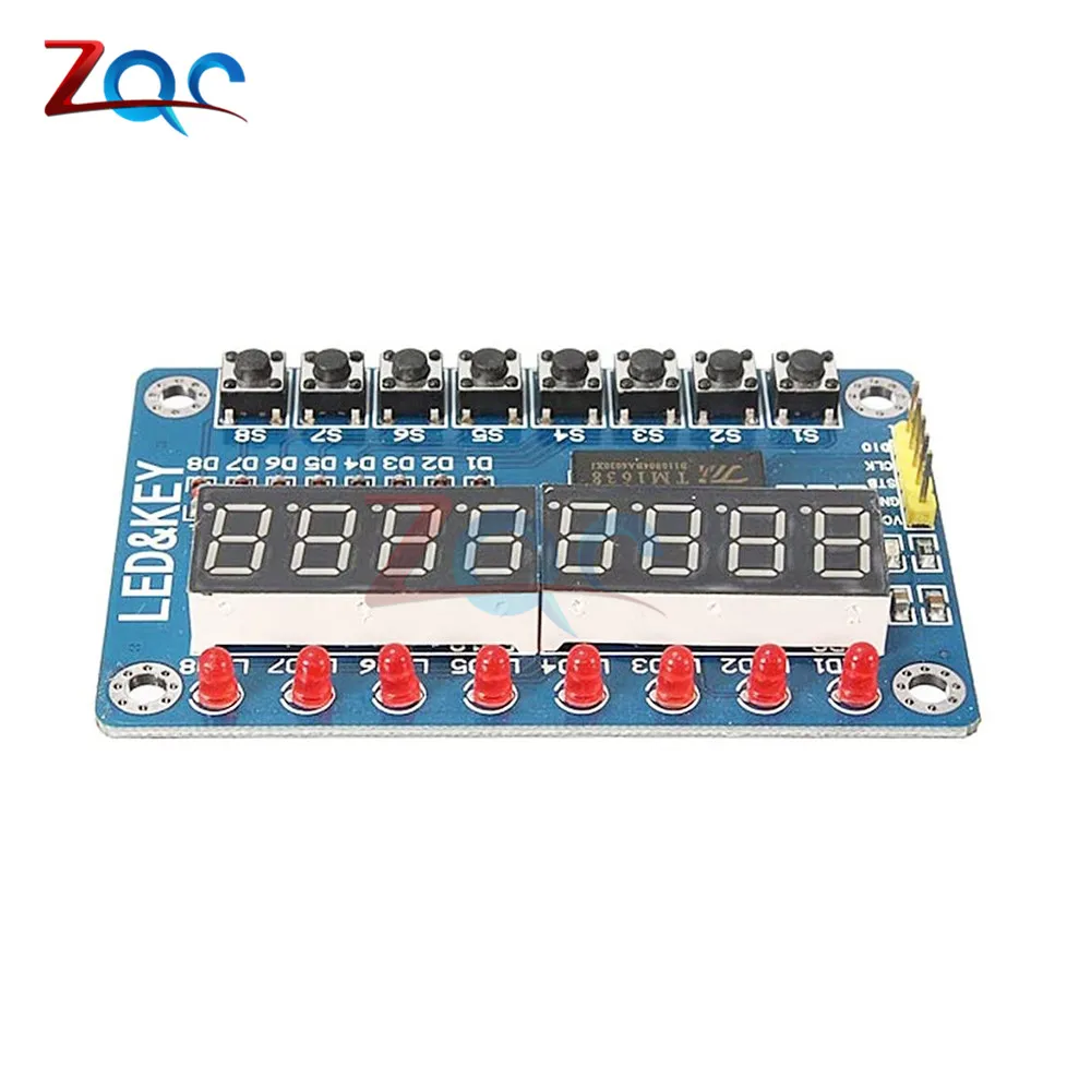 TM1638 8 бит цифровой светодиодный дисплей трубки модуль с светодиодами кнопочных