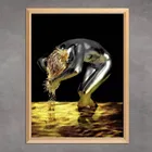 Горячая Распродажа Золотая жидкая черная Обнаженная женщина вымыть волосы алмазная живопись настенные художественные плакаты картина для гостиной вышивка мозаика