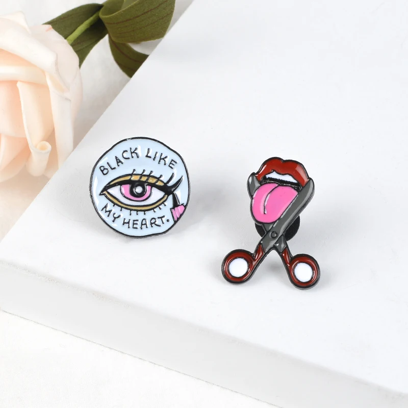 Значок в виде ножниц для мужчин и женщин аксессуары летних сумок шляп рубашек