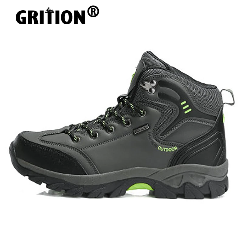 GRITION мужские походные ботинки уличные зимние теплые меховые рабочие ботильоны
