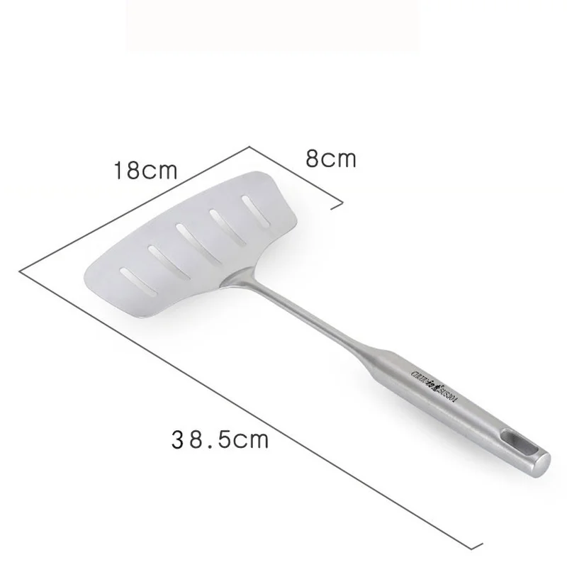 

Stainless Steel Cooking Utensils Fish Turners for Fried Steak Shovel Long Handle Slice Wide Slotted Turner Spatula Kitchen Tools
