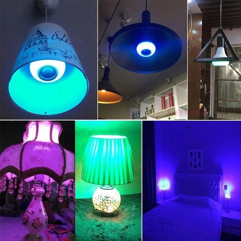 E27 12 Вт Светодиодный светильник беспроводная акустическая лампа Bluetooth RGB музыка