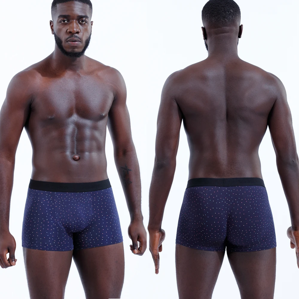 Men's Panties With Hole Cotton Boxers For Men Sexy Brand Male Underpants Print Boxershorts Man Undrewear