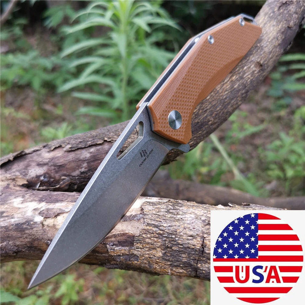 Складной нож D2 высокотвердый острый Клинок с рукояткой G10 прочный для горного